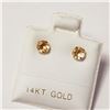 Image 3 : 14K WHITE GOLD CITRINE(0.44CT) EARRINGS