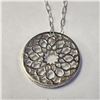 Image 1 : SILVER DIAMOND 16" NECKLACE