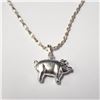 Image 1 : SILVER PIGGY 18" NECKLACE