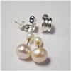 Image 1 : SILVER FRESH WATER PEARL AND SILVER EARRING SET