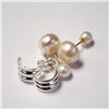 Image 2 : SILVER FRESH WATER PEARL AND SILVER EARRING SET