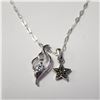 Image 1 : SILVER CZ AND MARCASITE 16" NECKLACE