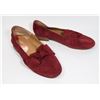 Image 1 : FRANCO SARLO- WOMEN'S BURGUNDY LEATHER SLIP ON