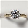 Image 1 : 10K YELLOW GOLD MOISSANITE(1CT) MOISSANITE(0.02CT)