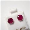 Image 2 : 10K YELLOW GOLD RUBY(3.1CT) EARRINGS(WEIGHT 1.06G)