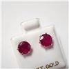 Image 2 : 10K YELLOW GOLD RUBY(3.1CT) EARRINGS(WEIGHT 1.06G)