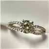 Image 3 : 14K WHITE GOLD DIAMOND (1.1CT,SI1,YELLOWISH GREEN)