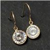Image 2 : 14K YELLOW GOLD MOISSANITE(2.4CT) EARRINGS