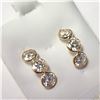 Image 2 : 10K YELLOW GOLD MOISSANITE(3.4CT) EARRINGS