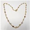 Image 1 : SILVER GENUINE MULTIPLE GEMSTONE 18"(6CT) NECKLACE