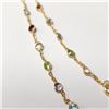 Image 2 : SILVER GENUINE MULTIPLE GEMSTONE 18"(6CT) NECKLACE