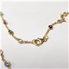 Image 3 : SILVER GENUINE MULTIPLE GEMSTONE 18"(6CT) NECKLACE