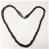 Image 1 : SILVER SMOKEY QUARTZ 3 STRANDS 16" NECKLACE