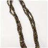 Image 2 : SILVER SMOKEY QUARTZ 3 STRANDS 16" NECKLACE
