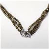 Image 3 : SILVER SMOKEY QUARTZ 3 STRANDS 16" NECKLACE