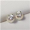 Image 2 : 14K YELLOW GOLD CZ EARRINGS, MADE IN CANADA