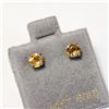 Image 2 : 14K YELLOW GOLD CITRINE(0.6CT) EARRINGS