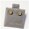 Image 3 : 14K YELLOW GOLD CITRINE(0.6CT) EARRINGS