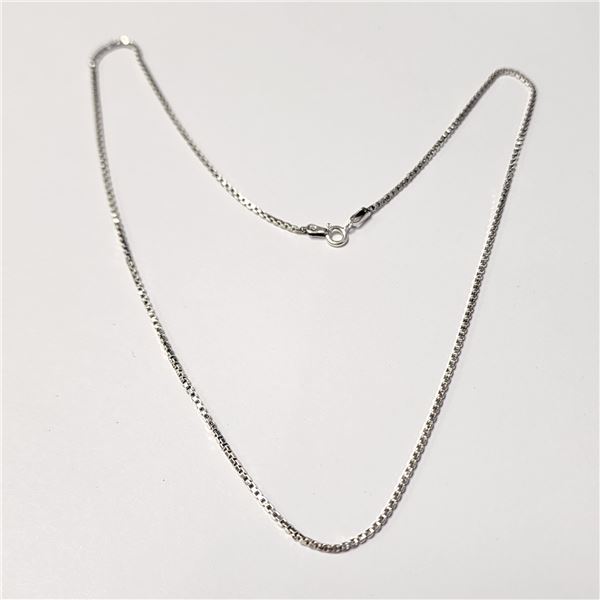 SILVER BOX CHAIN 18  NECKLACE