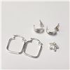 Image 2 : SILVER 2 EARRING AND 1 PENDANT SET