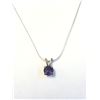Image 2 : SILVER AMETHYST 16" NECKLACE