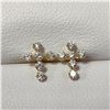 Image 1 : 14K YELLOW GOLD CZ CROSS EARRINGS
