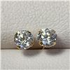 Image 1 : 14K YELLOW GOLD CZ EARRINGS, MADE IN CANADA