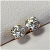 Image 2 : 14K YELLOW GOLD CZ EARRINGS, MADE IN CANADA