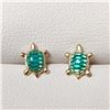 Image 1 : 10K YELLOW GOLD TURTLE EARRINGS