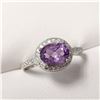 Image 2 : SILVER AMETHYST AND CZ RING
