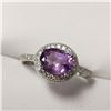 Image 3 : SILVER AMETHYST AND CZ RING