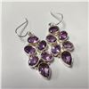 Image 2 : SILVER AMETHYST EARRINGS