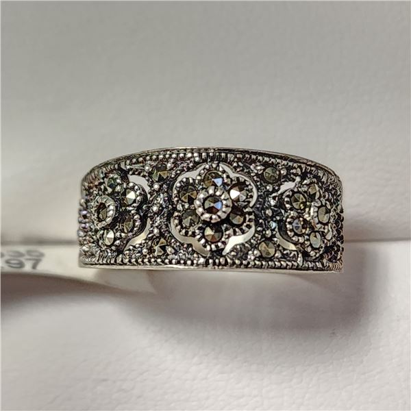 SILVER MARCASITE RING