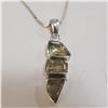 Image 1 : SILVER LEMON QUARTZ NECKLACE (~LENGTH 18INCHES)