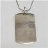 SILVER ENGRAVABLE TAG NECKLACE(~LENGTH 18INCHES)