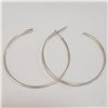 Image 1 : SILVER LARGE HOOP EARRINGS(~WEIGHT 3.78G)