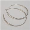 Image 2 : SILVER LARGE HOOP EARRINGS(~WEIGHT 3.78G)