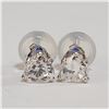 14K WHITE GOLD CUBIC ZIRCONIA EARRINGS