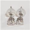 Image 2 : 14K WHITE GOLD CUBIC ZIRCONIA EARRINGS