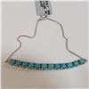 Image 1 : SILVER TURQUOISE(3.85CT) BRACELET (LENGTH 7INCHES)