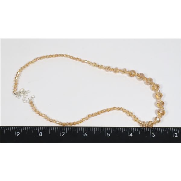 NEW HONEY COLOR BEAD NECKLACE