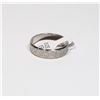 Image 1 : NEW SIZE 9 SPARKLE FINISH STAINLESS STEEL RING