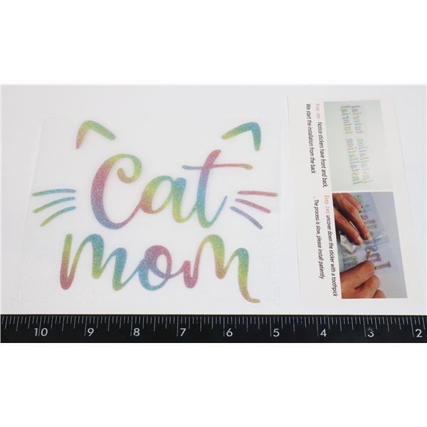 NEW "CAT MOM" RAINBOW DECAL