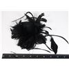 Image 1 : NEW BLACK FEATHER FASCINATOR HAIR COMB COCKTAIL