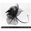 Image 1 : NEW BLACK FASCINATOR HAIR BAND FEATHER COCKTAIL