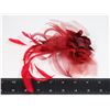 Image 1 : NEW BURGUNDY FASCINATOR FEATHER HAIR COMB