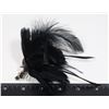 Image 1 : NEW BLACK FEATHER COCKTAIL PARTY BROOCH