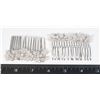 Image 1 : 2 NEW BEADED AND RHINESTONE HAIR COMBS
