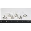 NEW 5 PETAL RHINESTONE FLOWER HAIR PINS