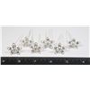 NEW 5 PETAL RHINESTONE FLOWER HAIR PINS